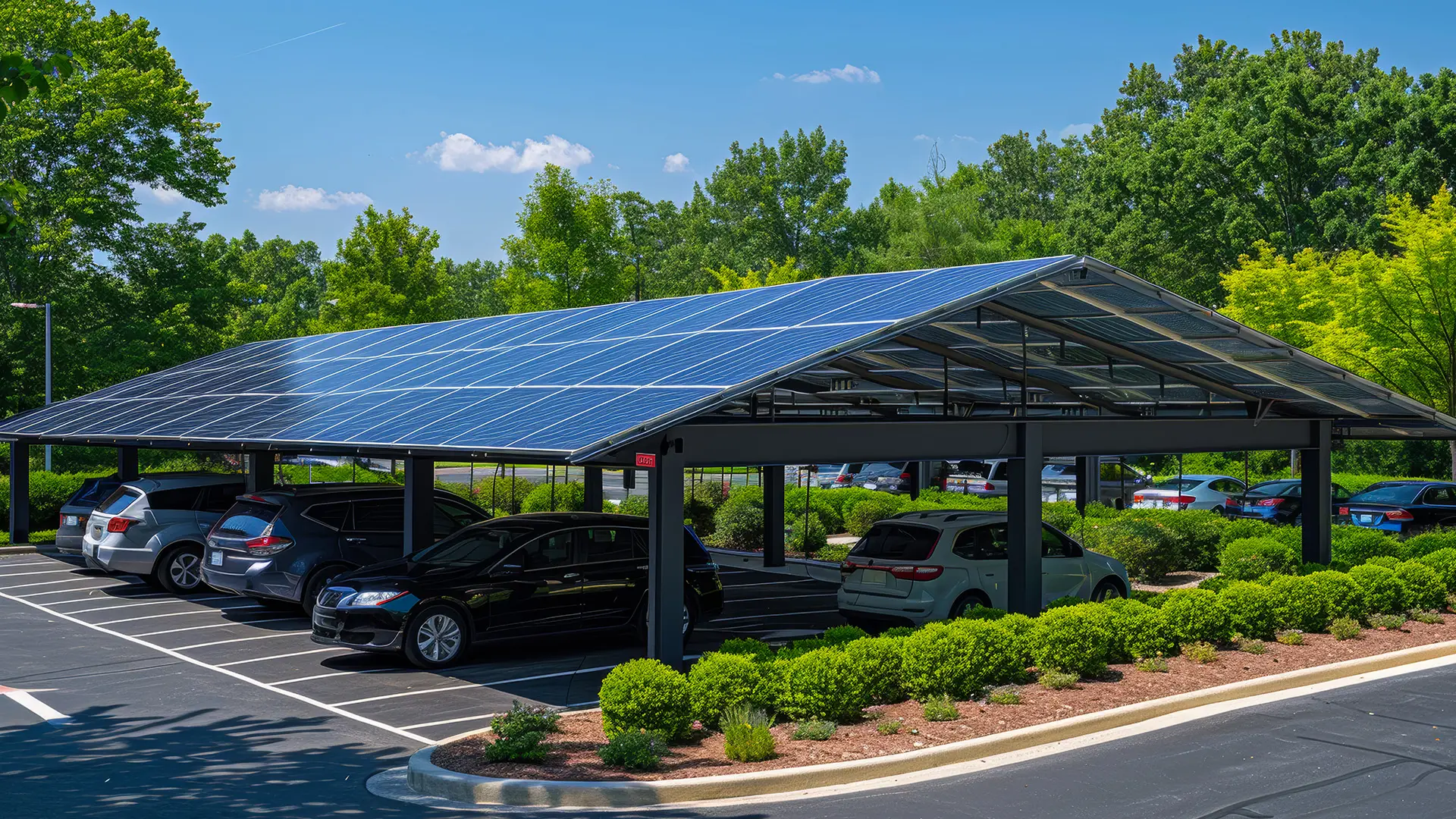 carport met zonnepanelen